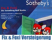 Comic Kunst von Rolf Kauka bei Sothebys München: Versteigerung der Sammlung Rolf Kauka (Fix & Foxi) am 12.02.22007